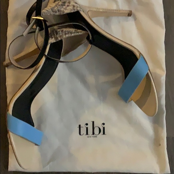 Tibi amber python double strap high heel - Picture 2 of 5